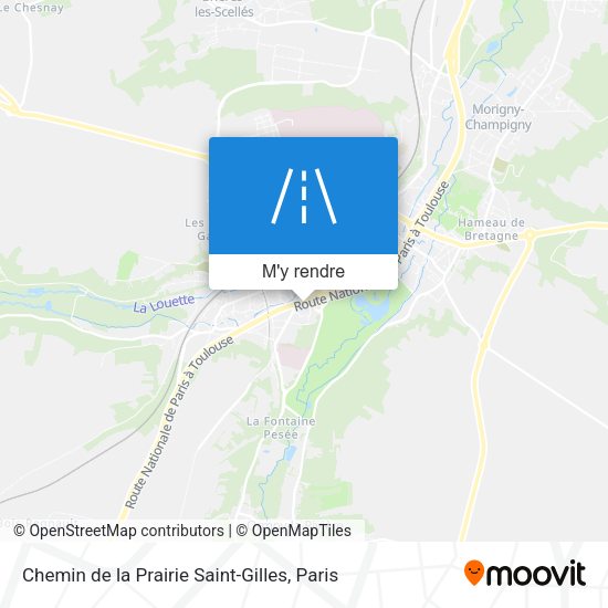 Chemin de la Prairie Saint-Gilles plan