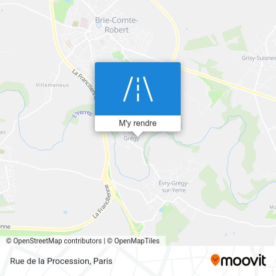 Rue de la Procession plan