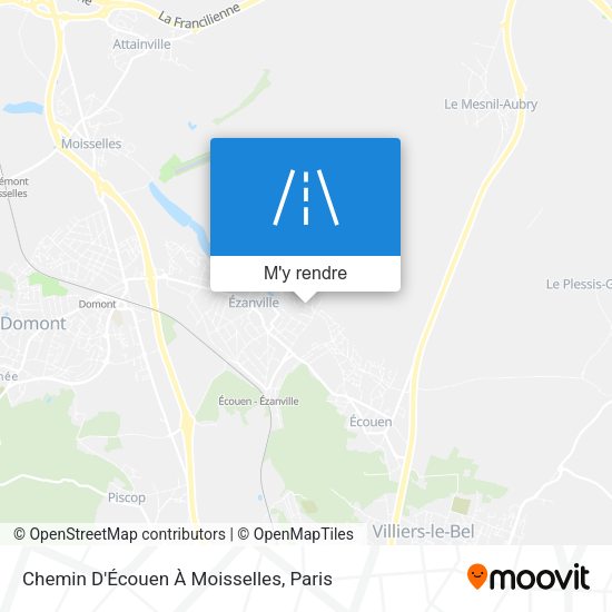 Chemin D'Écouen À Moisselles plan