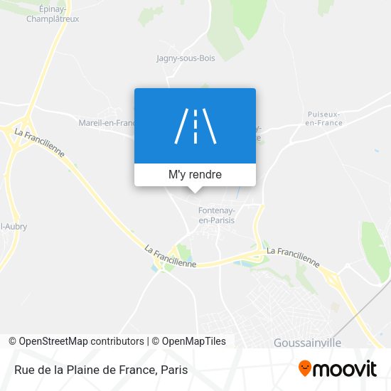 Rue de la Plaine de France plan