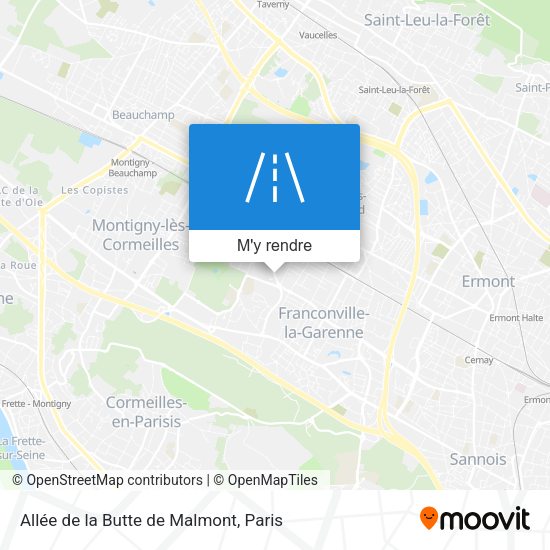 Allée de la Butte de Malmont plan
