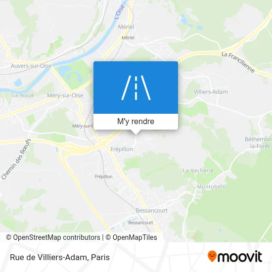 Rue de Villiers-Adam plan