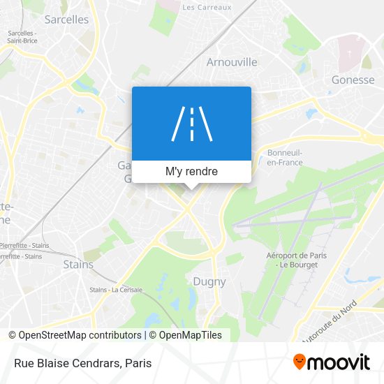 Rue Blaise Cendrars plan