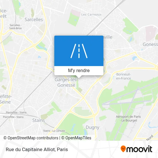 Rue du Capitaine Alliot plan