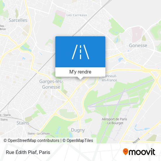 Rue Édith Piaf plan