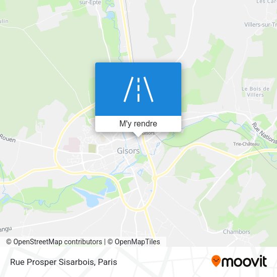 Rue Prosper Sisarbois plan