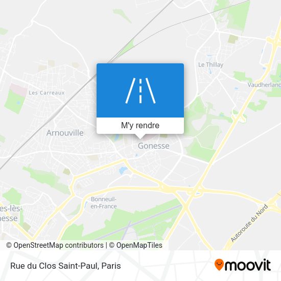 Rue du Clos Saint-Paul plan