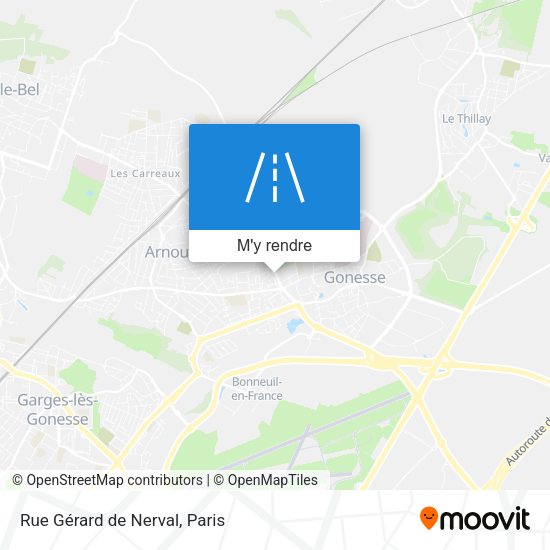 Rue Gérard de Nerval plan