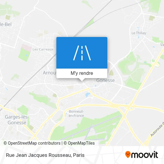 Rue Jean Jacques Rousseau plan
