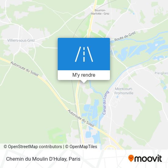Chemin du Moulin D'Hulay plan