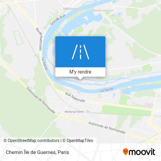 Chemin Île de Guernes plan