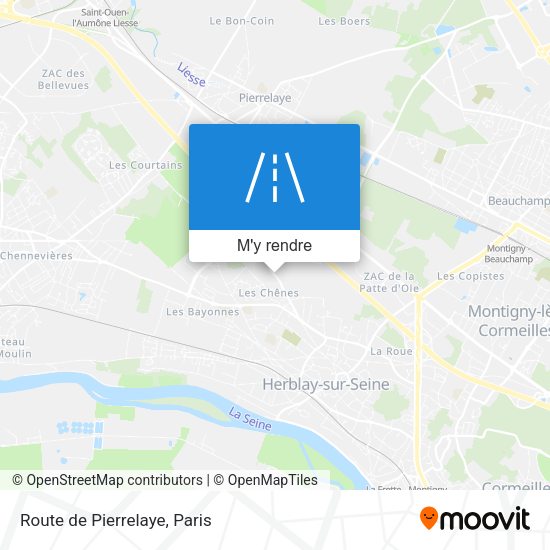 Route de Pierrelaye plan