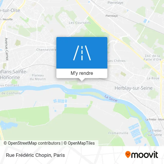 Rue Frédéric Chopin plan