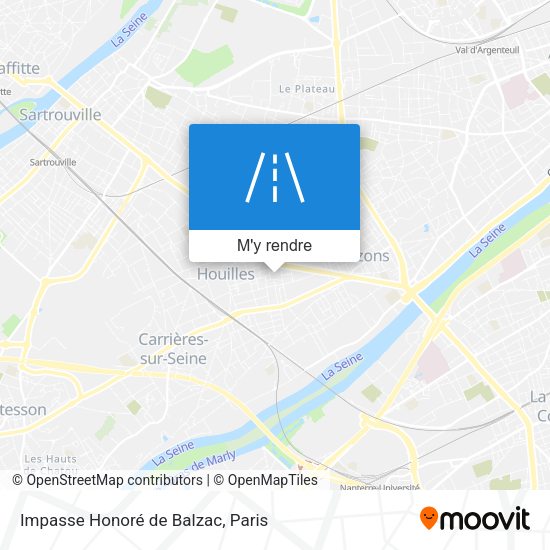 Impasse Honoré de Balzac plan