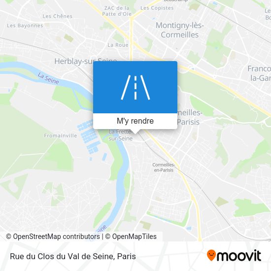 Rue du Clos du Val de Seine plan