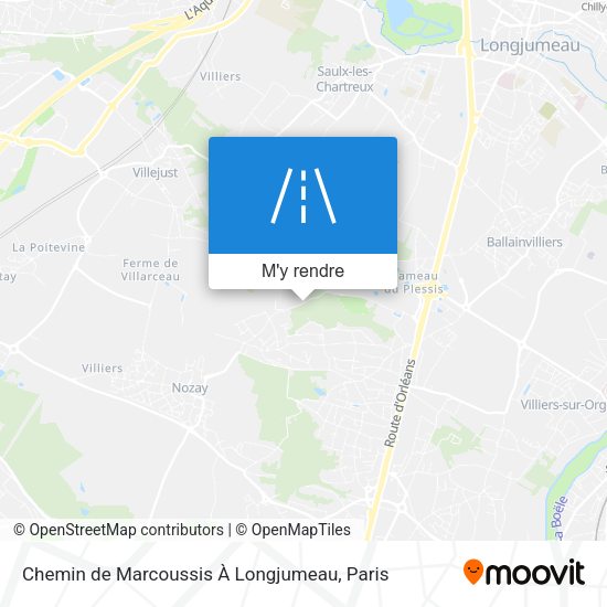 Chemin de Marcoussis À Longjumeau plan