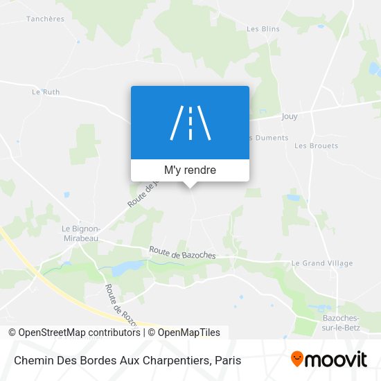 Chemin Des Bordes Aux Charpentiers plan
