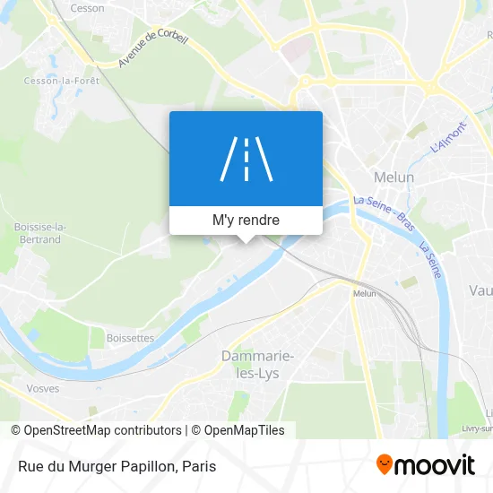 Rue du Murger Papillon plan