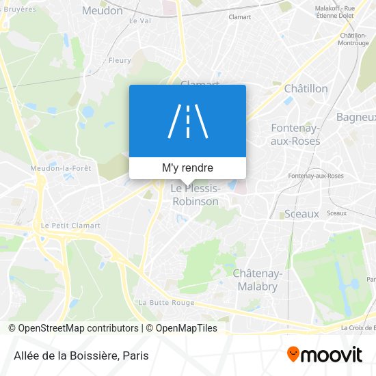 Allée de la Boissière plan