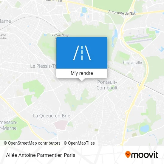 Allée Antoine Parmentier plan