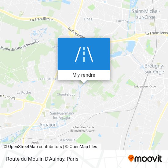 Route du Moulin D'Aulnay plan