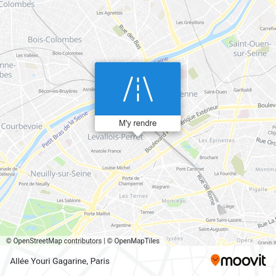 Allée Youri Gagarine plan