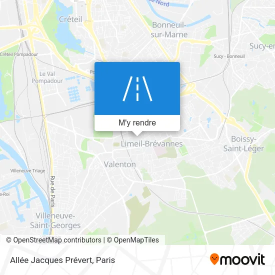 Allée Jacques Prévert plan