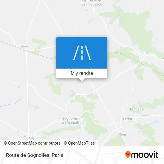 Route de Sognolles plan