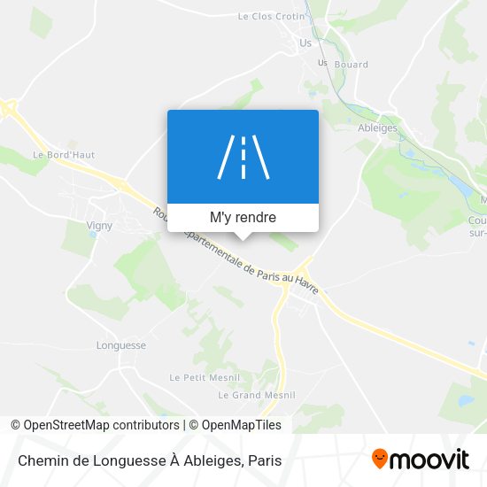 Chemin de Longuesse À Ableiges plan