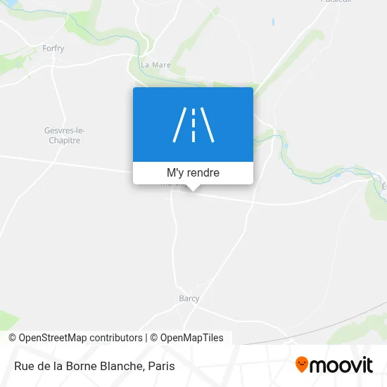 Rue de la Borne Blanche plan