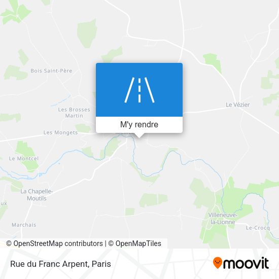 Rue du Franc Arpent plan