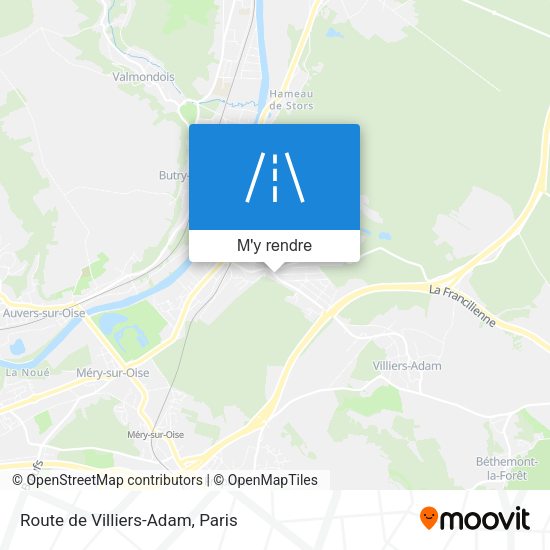 Route de Villiers-Adam plan