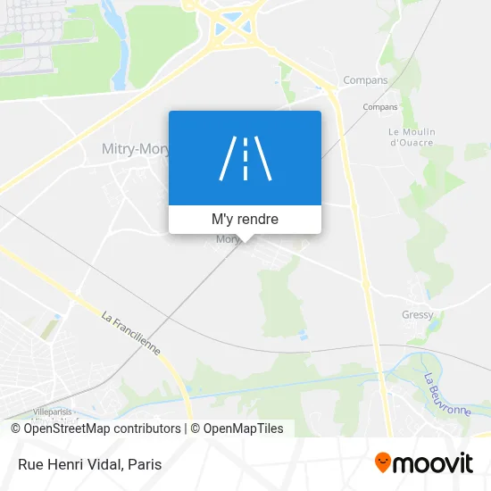 Rue Henri Vidal plan