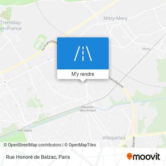 Rue Honoré de Balzac plan