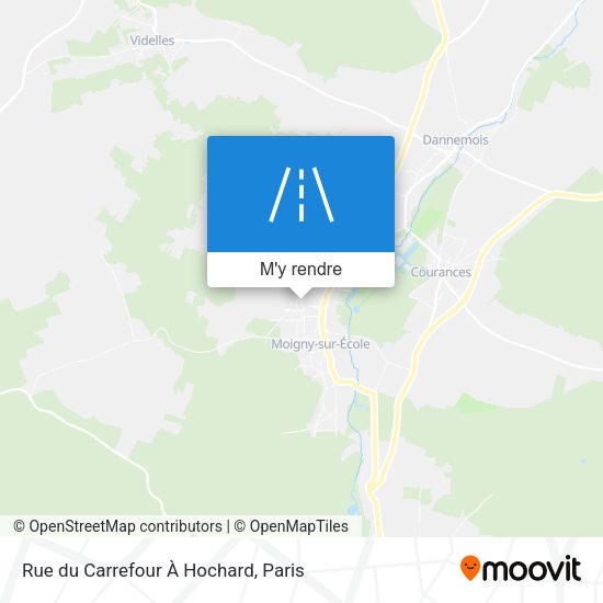 Rue du Carrefour À Hochard plan