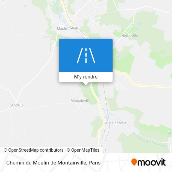 Chemin du Moulin de Montainville plan