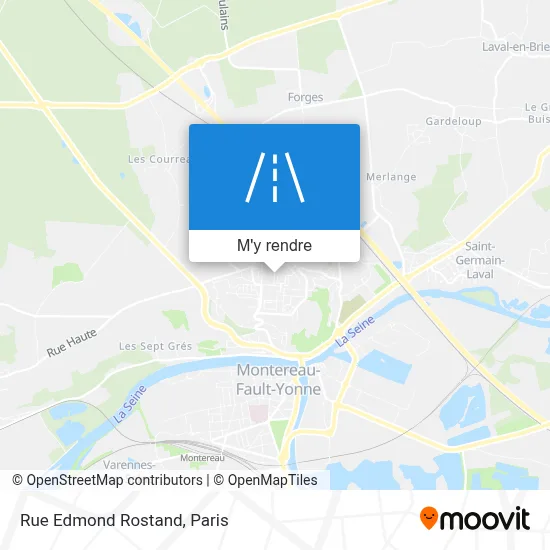 Rue Edmond Rostand plan