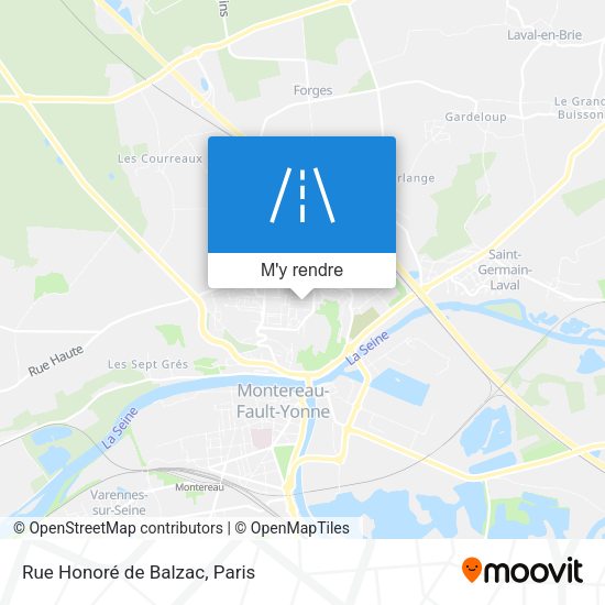 Rue Honoré de Balzac plan