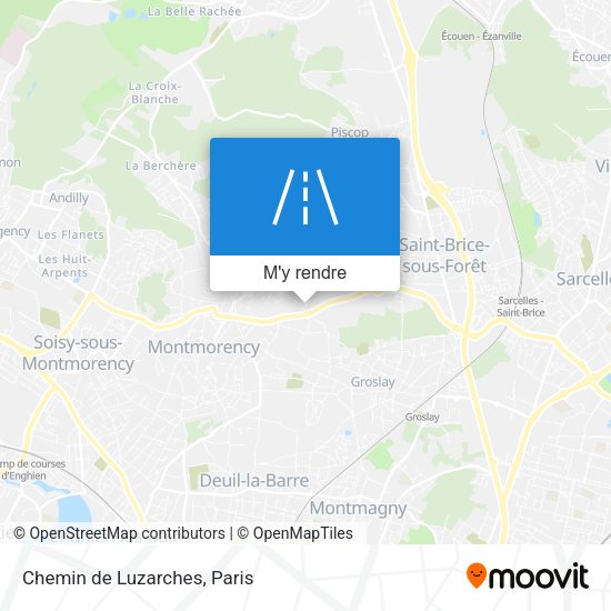 Chemin de Luzarches plan