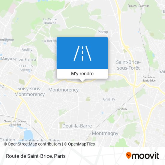Route de Saint-Brice plan
