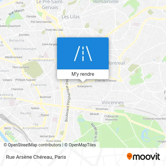 Rue Arsène Chéreau plan