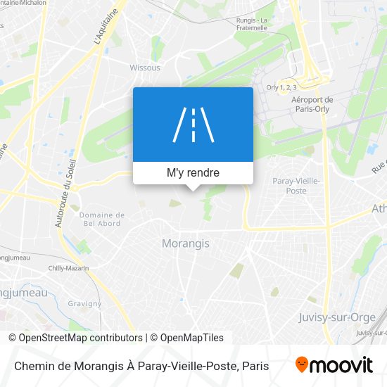 Chemin de Morangis À Paray-Vieille-Poste plan