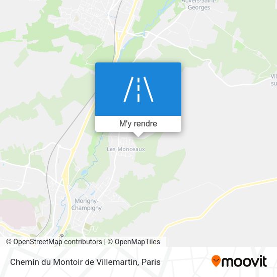 Chemin du Montoir de Villemartin plan