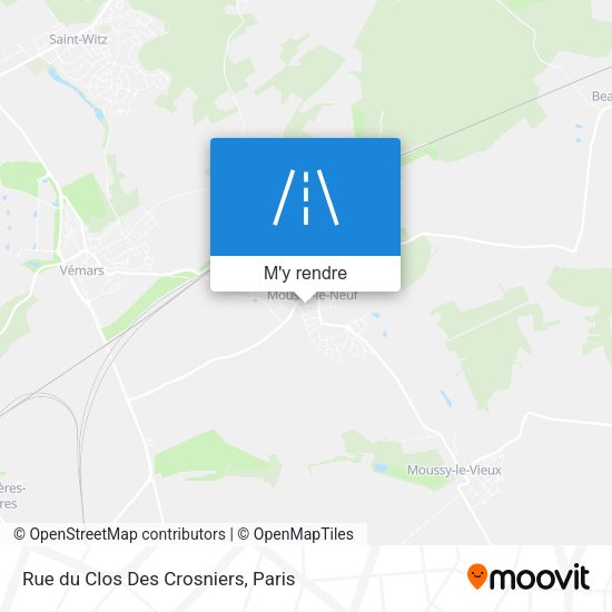 Rue du Clos Des Crosniers plan