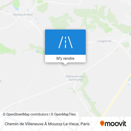 Chemin de Villeneuve À Moussy-Le-Vieux plan