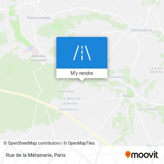 Rue de la Métainerie plan