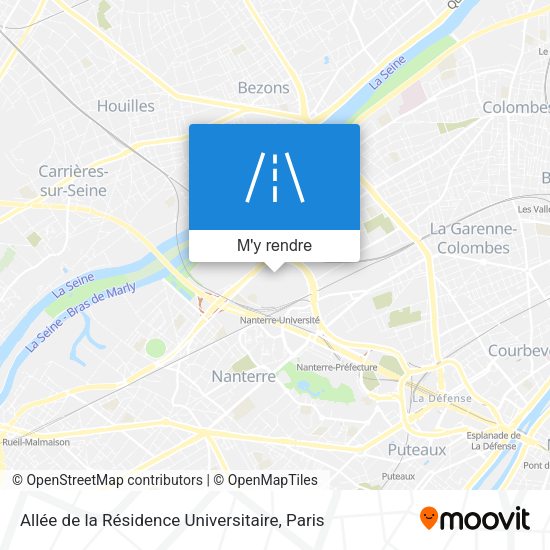 Allée de la Résidence Universitaire plan