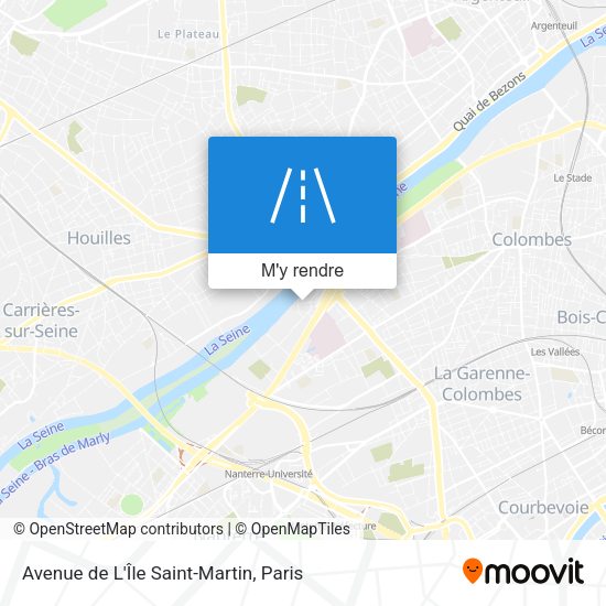 Avenue de L'Île Saint-Martin plan