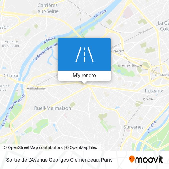 Sortie de L'Avenue Georges Clemenceau plan