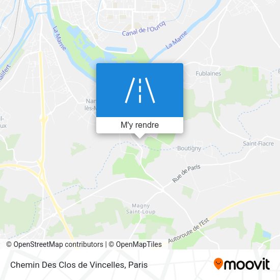 Chemin Des Clos de Vincelles plan